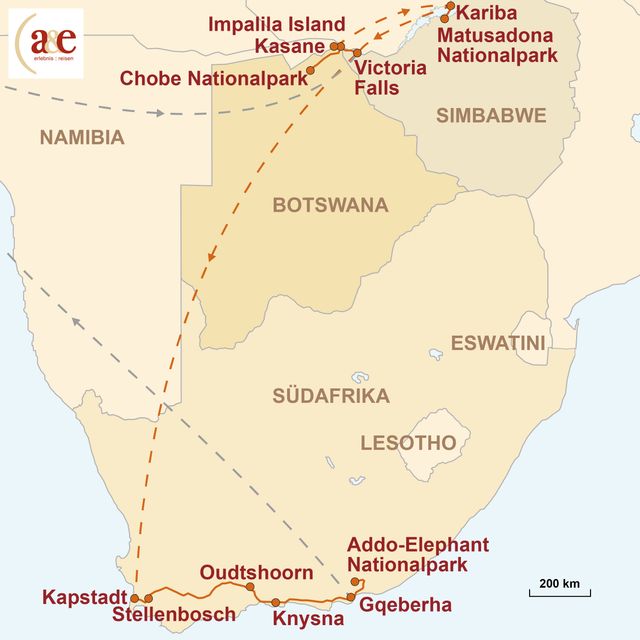 Karte Anton Götten Reise