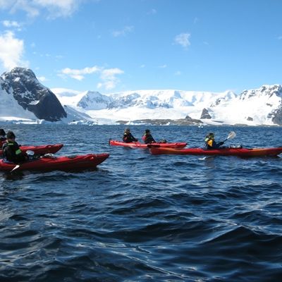 Kayakexkursion in Neko Harbour, Antarktis