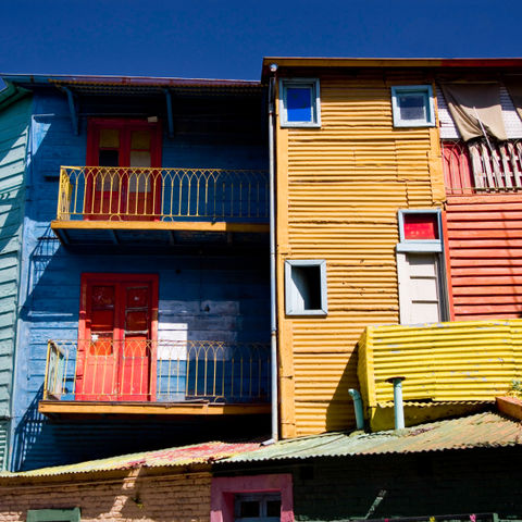 Die bekannte Caminito Straße in Buenos Aires, Argentinien