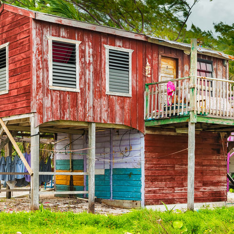 Häuser auf Caye Caulker, Belize