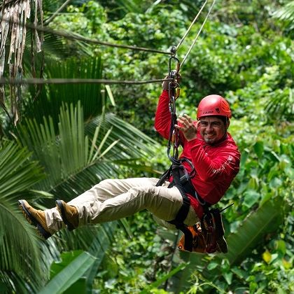 Aufregendes Ziplinging im Regenwald@OttosTours_258, Belize
