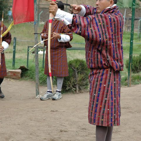 Konzentrierter Bogenschütze, Bhutan