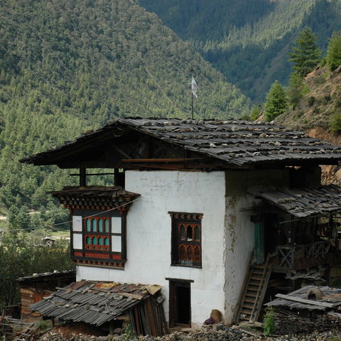 Typisch bhutanische Bauweise, Bhutan