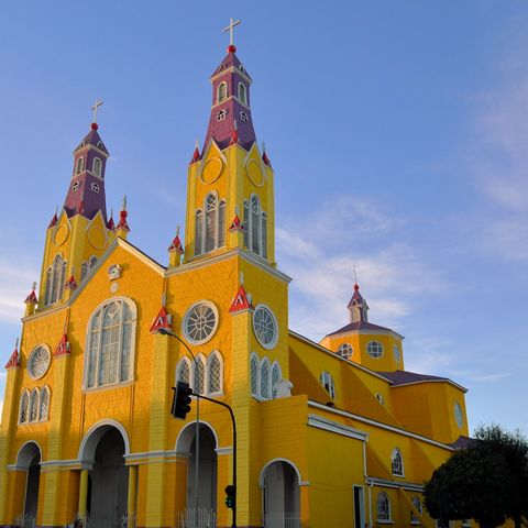 Die San Francisco Kirche in Castro auf Chiloé, Chile