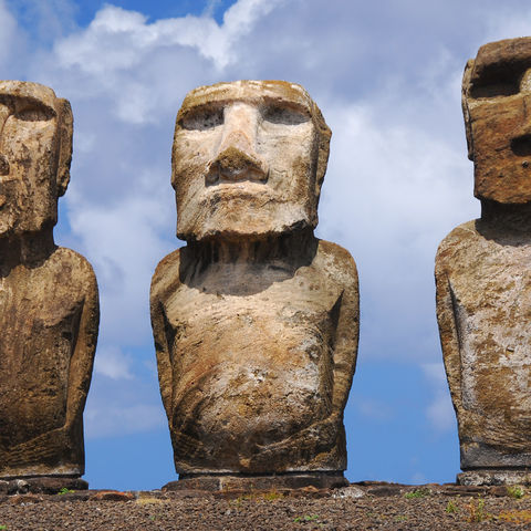 Moai von Ahu Tongariki, Chile