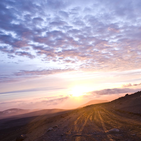 Sonnenuntergang in den Anden, Ecuador