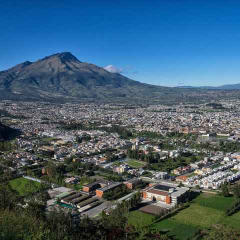 Blick auf Ibarra, Ecuador