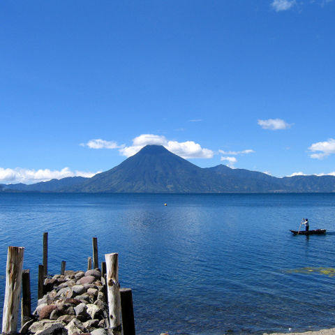 Blick auf den See Atitlán, Guatemala