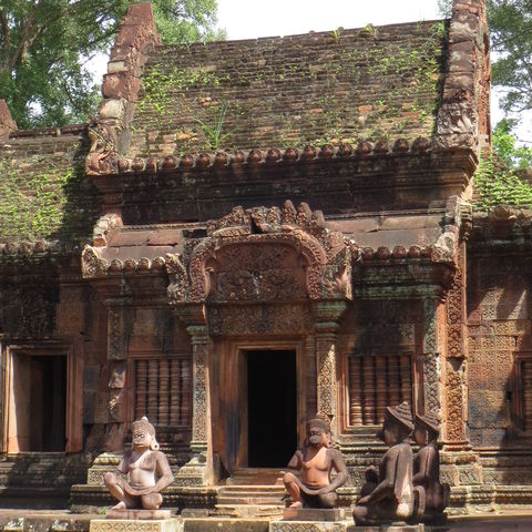 Teile de Tempels Banteay Srei, Kambodscha