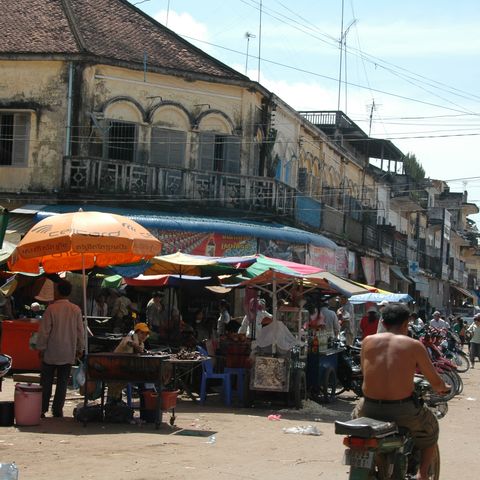 Straßenleben in Kratie, Kambodscha