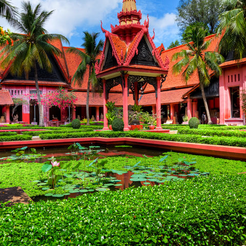 Garten des Nationalmuseums in Phnom Penh, Kambodscha