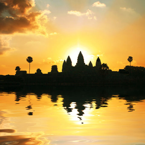 Schattengemälde vom Angkor Wat, Kambodscha