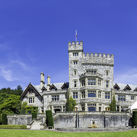 Historisches Hatley Schloss in Victoria, Vancouver Island, British Columbia, Kanada