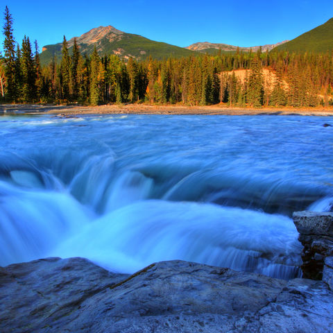 Athabasca-Wasserfälle im Jasper-Nationalpark, Kanada