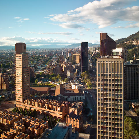 Blick über Bogotá, Kolumbien