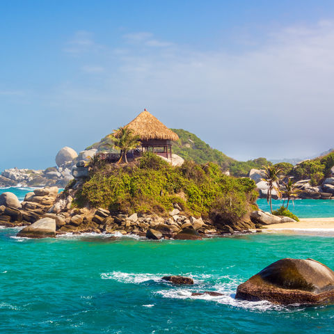 Strandhütte im Tayrona-Nationalpark, Kolumbien