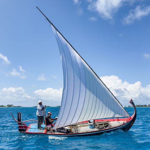 Segelboot auf den Malediven