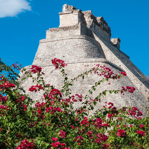 Die Pyramide des Wahrsagers in Uxmal, Mexiko