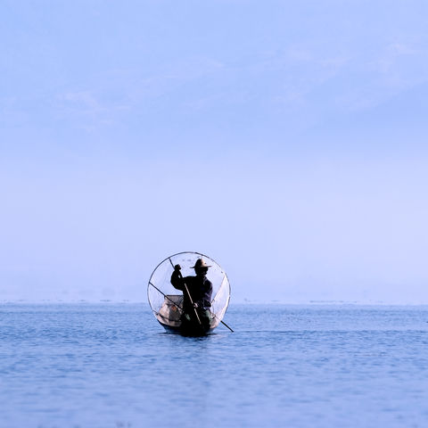 Fischer auf dem Inle-See 