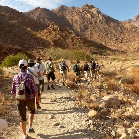 Wanderung im Brandberg Massiv, Namibia