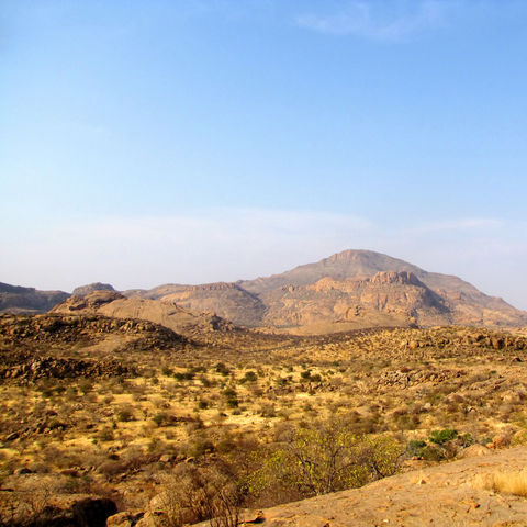 Panorama des Erongo Gebirges, Namibia