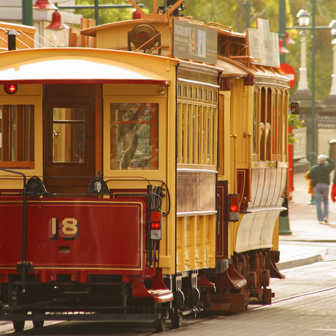 Historische Straßenbahn in Christchurch, Neuseeland