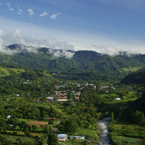 Blick auf die Stadt Boquete, Panama