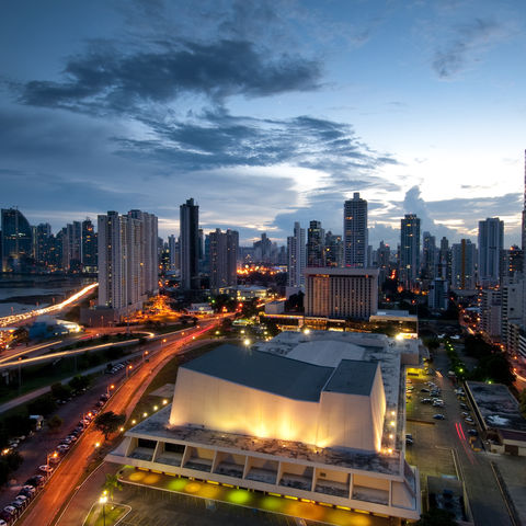 Die Skyline von Panama City, Panama