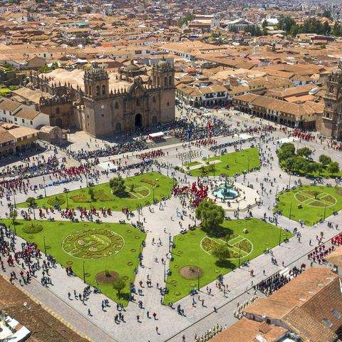 Cusco aus der Vogelperspektive, Peru