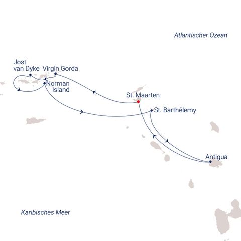 Karte unserer Reise mit der Sea Cloud Route 3: Sea-Cloud-Spirit-Karibik-einfach-mal-treiben-lassen