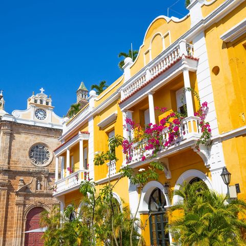 Gebäude im Kolonialstil in Cartagena, Seacloud