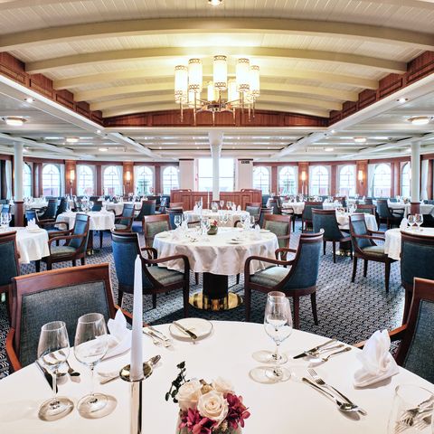 Elegantes Restaurant der Sea Cloud Spirit, Seacloud