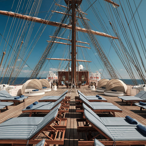 Sonnendeck der Sea Cloud Spirit, Seacloud