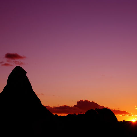 Ein wunderschöner Sonnenuntergang, Simbabwe