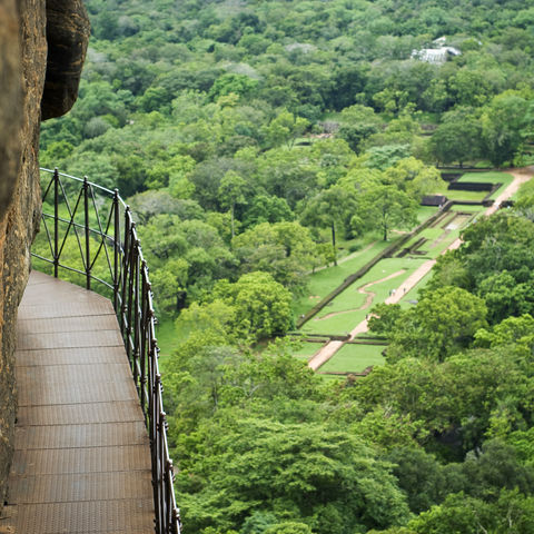 Blick vom Sigiriya-Felsen, Sri Lanka