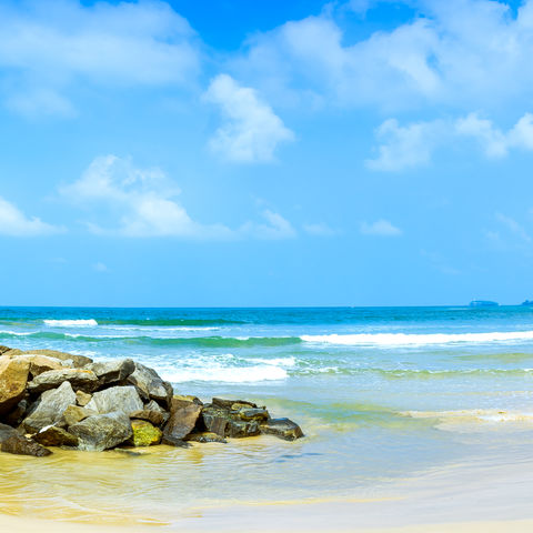 An der Südwestküste gelegen: Bentota Beach, Sri Lanka