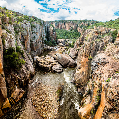 In der Nähe des Blyde River Canyony: Felsformationen von Bourke’s Luck Potholes, Südafrika