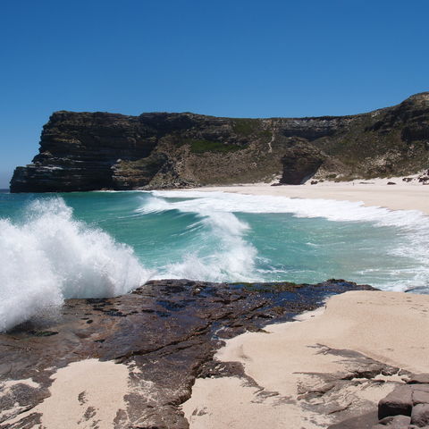 Strand zwischen Kapstadt und dem Kap der guten Hoffnung, Südafrika