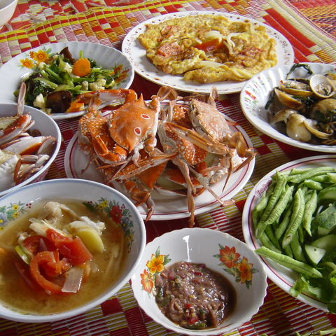 Typisch thailandische Küche beim Kocherlebnis, Thailand