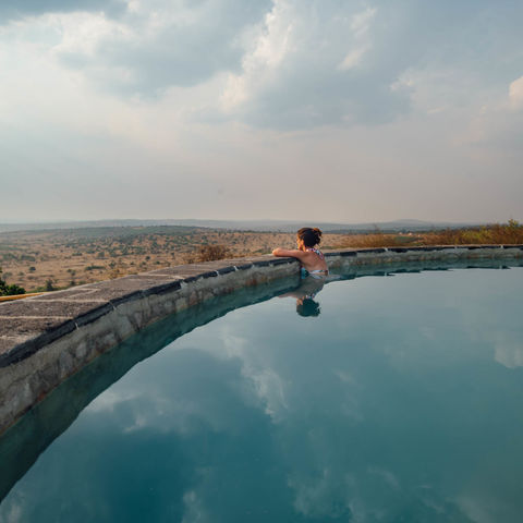 Entspannung in der Rwakobo Rock Lodge im Lake Mburo Nationalpark, Uganda