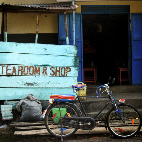 Idyllische Straße, Uganda