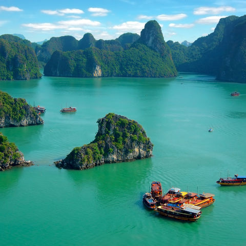 Malerische Halong Bucht, Vietnam